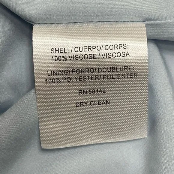 Gal Meets Glam Collection Button Front Surplice Dress Blue With White Stripes Si - Picture 12 of 14